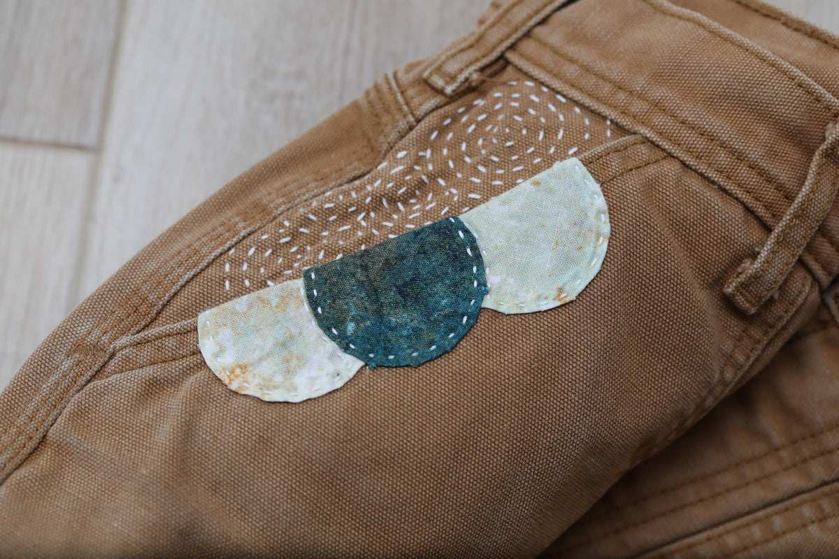 Topo Designs Canvas Jeans with Sashiko Accents by Rehab Threads, photo 9