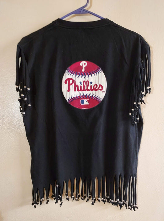 Philadelphia Phillies Fringed and Beaded T-Shirt