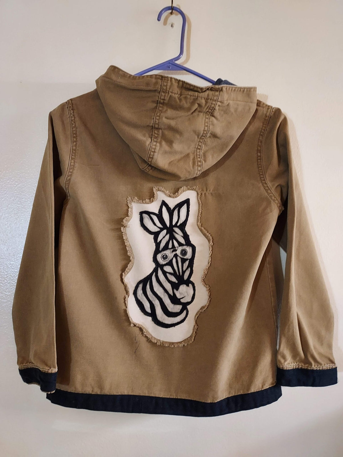 Lightweight Zebra Graphic Bleached Jacket
