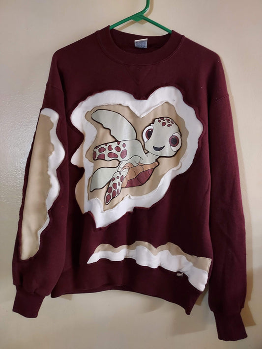 Reworked Crewneck Sea Turtle Sweatshirt