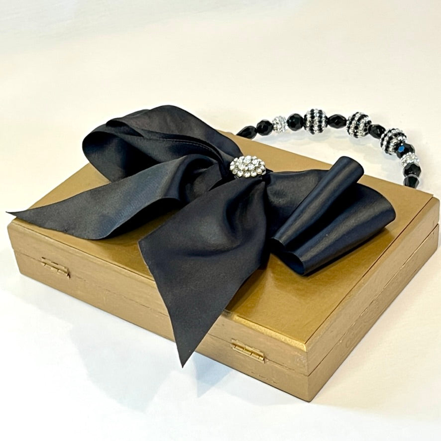 Black Bow Evening Bag