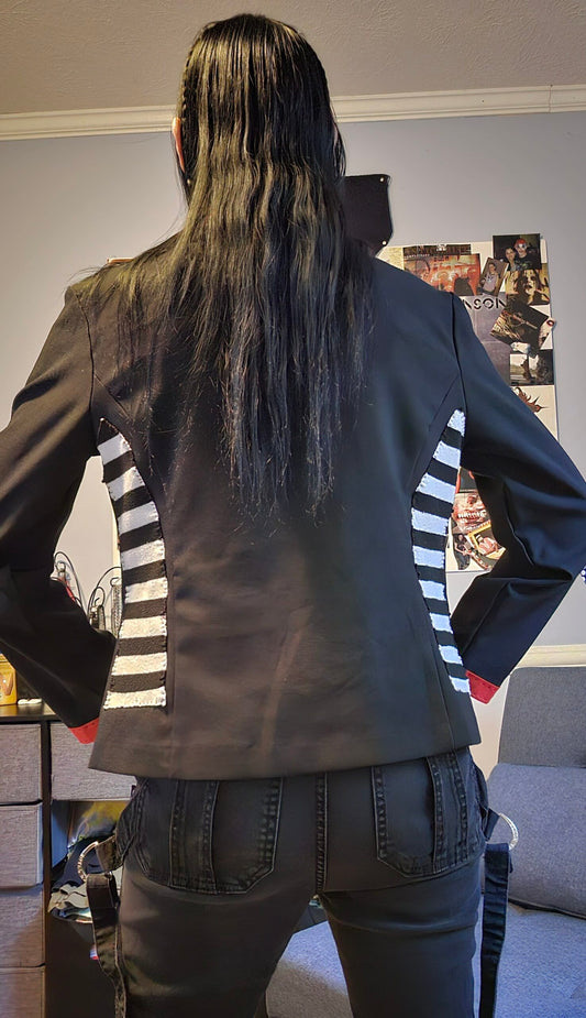 Upcycled Betty Boop Lace Up Blazer - M