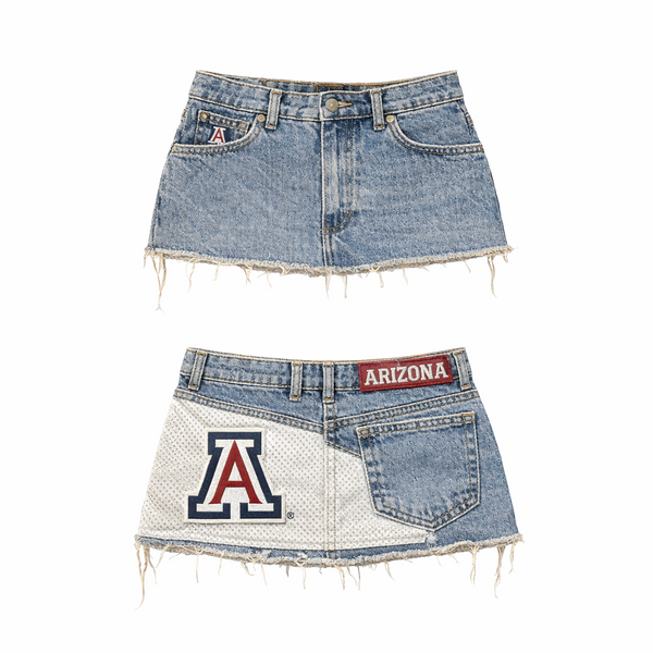 Zona Sidelines Upcycled Denim Mini Skirt