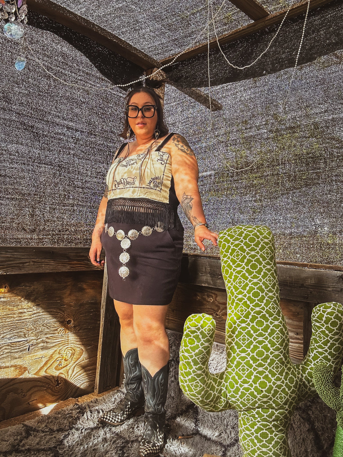 Upcycled Bandana Fringe Crop Top by The Modern Alien, photo 17
