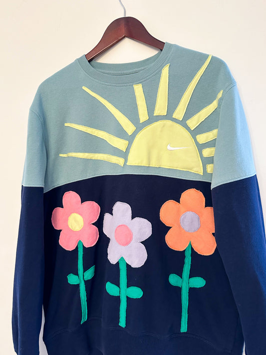 Reworked Flower & Sunshine Nike Crewneck