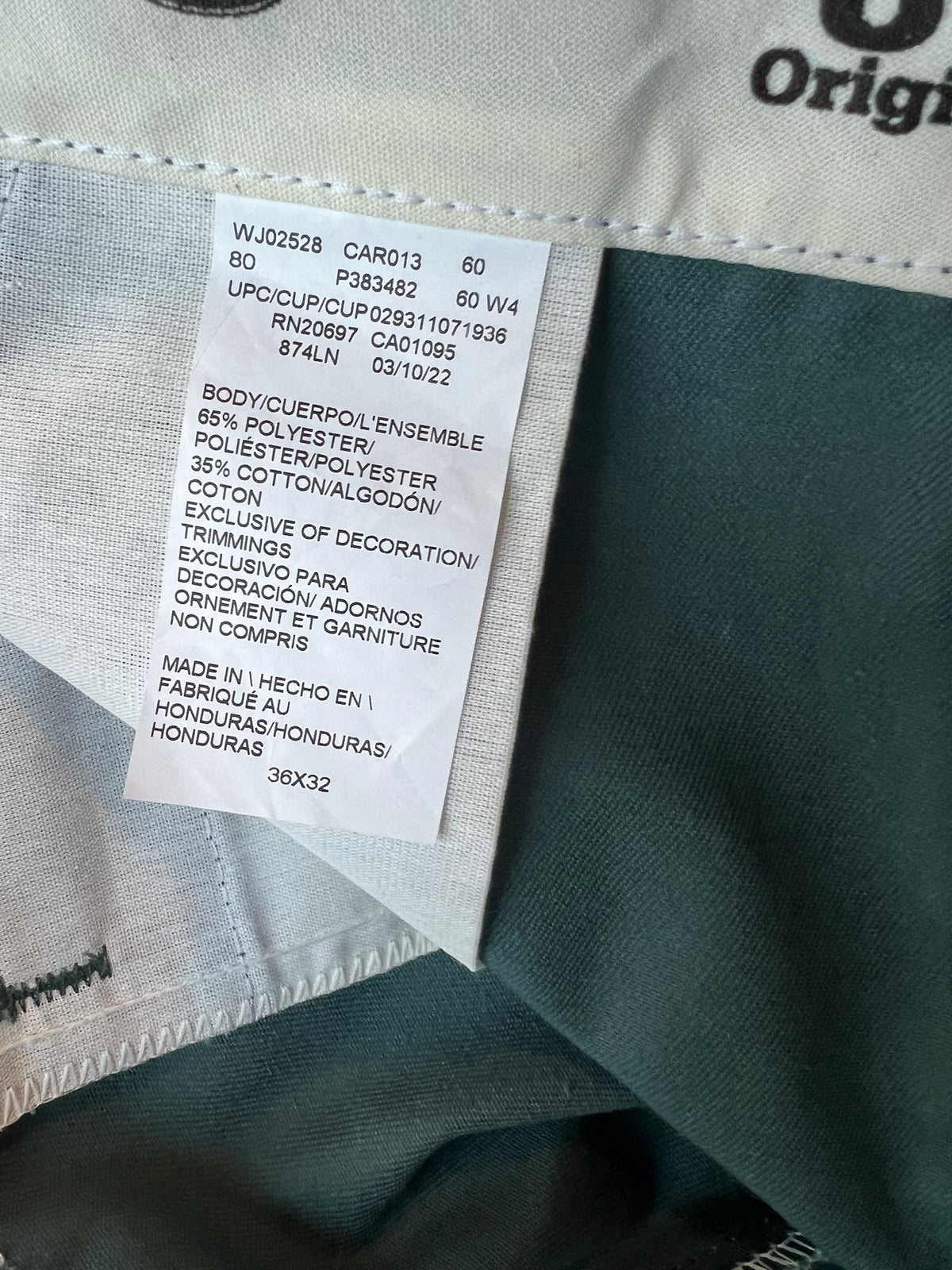 Embroidered Hands Dickies Pants, Size 36x32