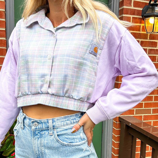 Carhartt Flannel Cropped Rework Pastel Colors