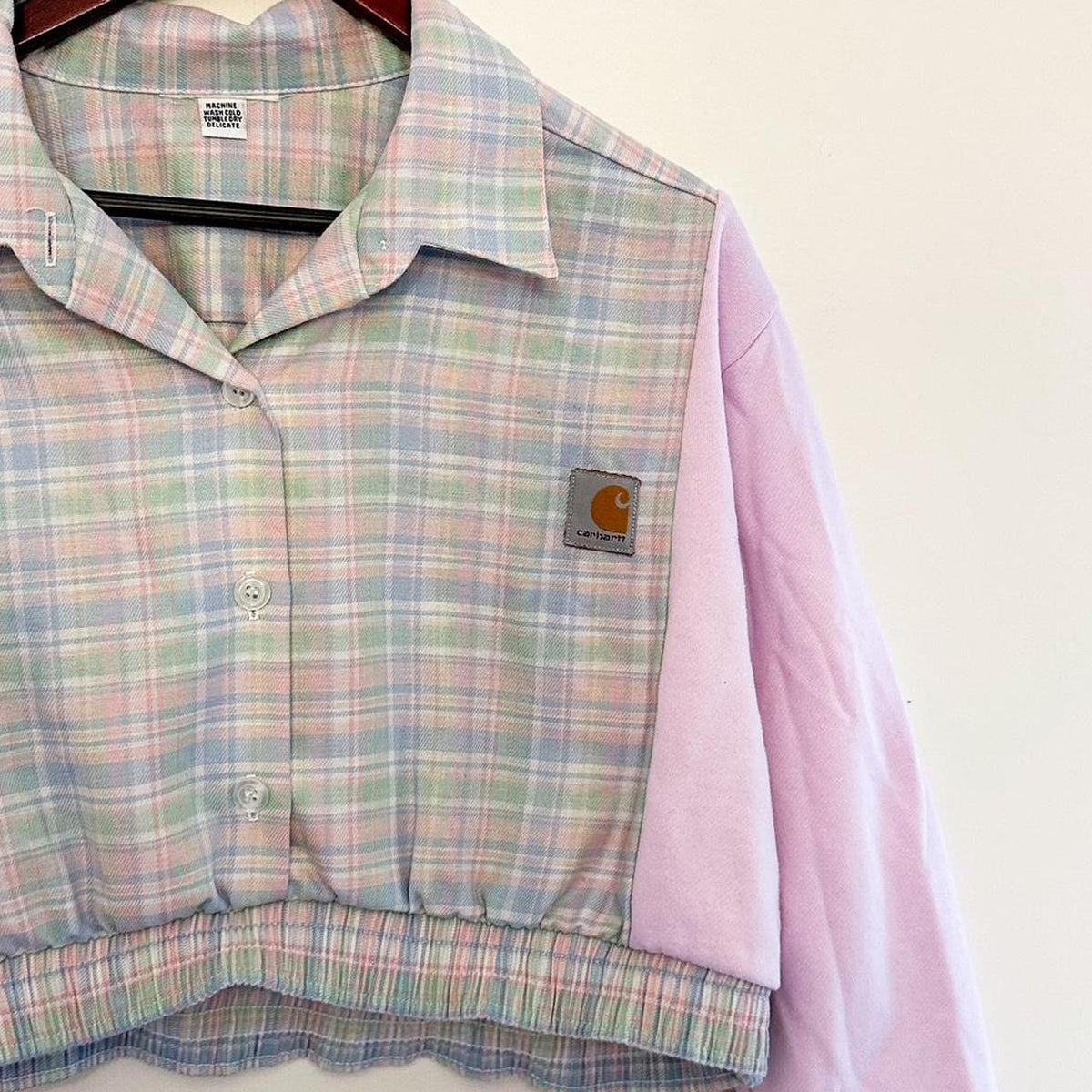 Carhartt Flannel Cropped Rework Pastel Colors
