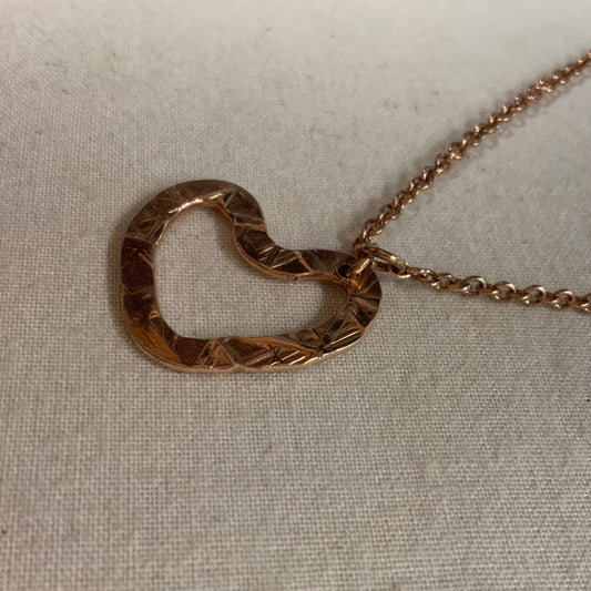 Hanging By A Chain Rose Hold Heart Necklace