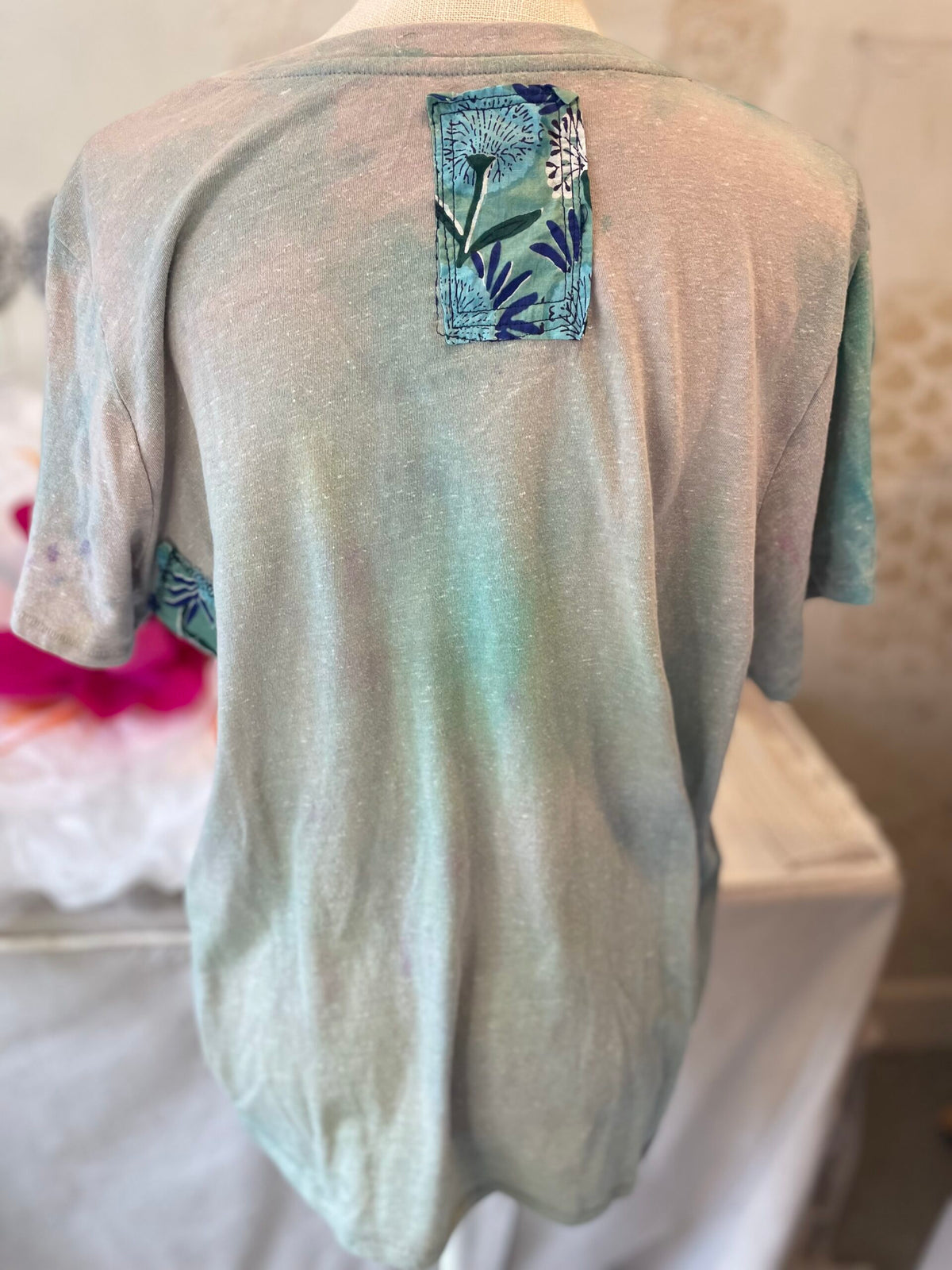 “Grey sky Blues” Up-cycled soft T