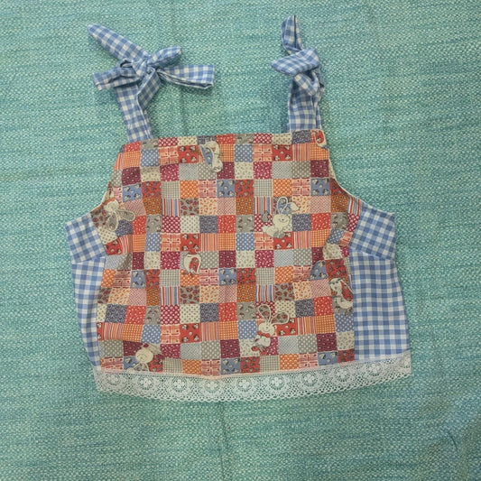Faux Patchwork Print Square Neck Top by BeedyMakes, photo 2