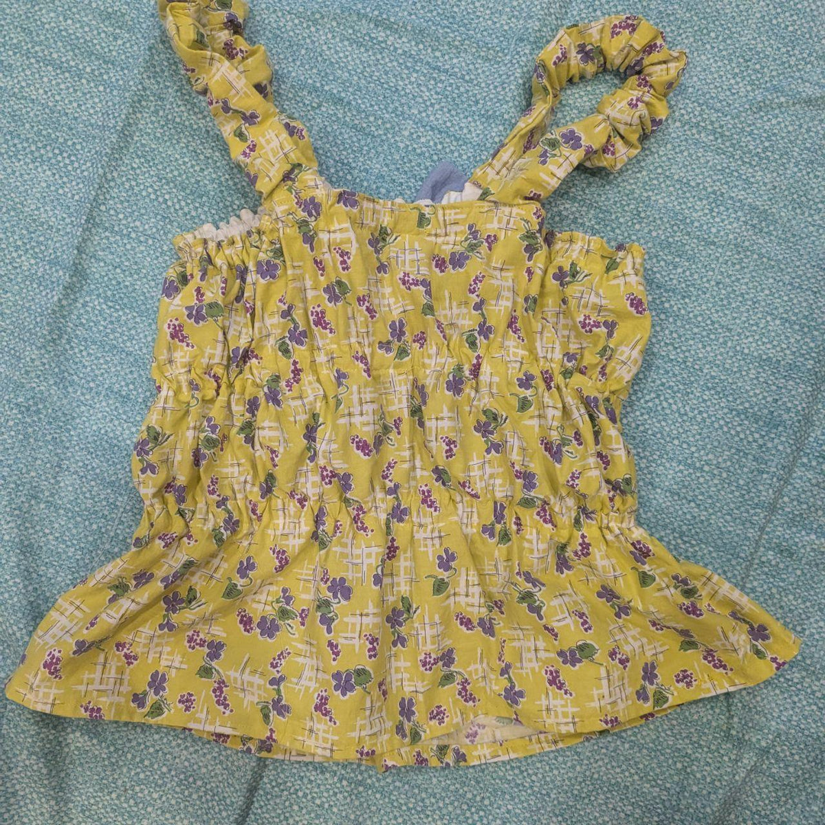 Yellow Floral Cotton Bow Top by BeedyMakes, photo 4