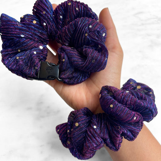 Spellbound Purple JUMBO Buckle Scrunchie - No Snagging, No Tangles