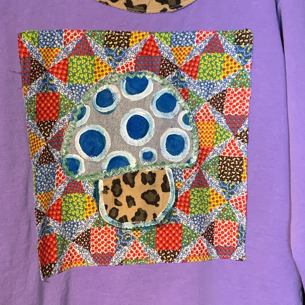 Upcycled Mushroom Patchwork Sweatshirt by Dee Couture, photo 12