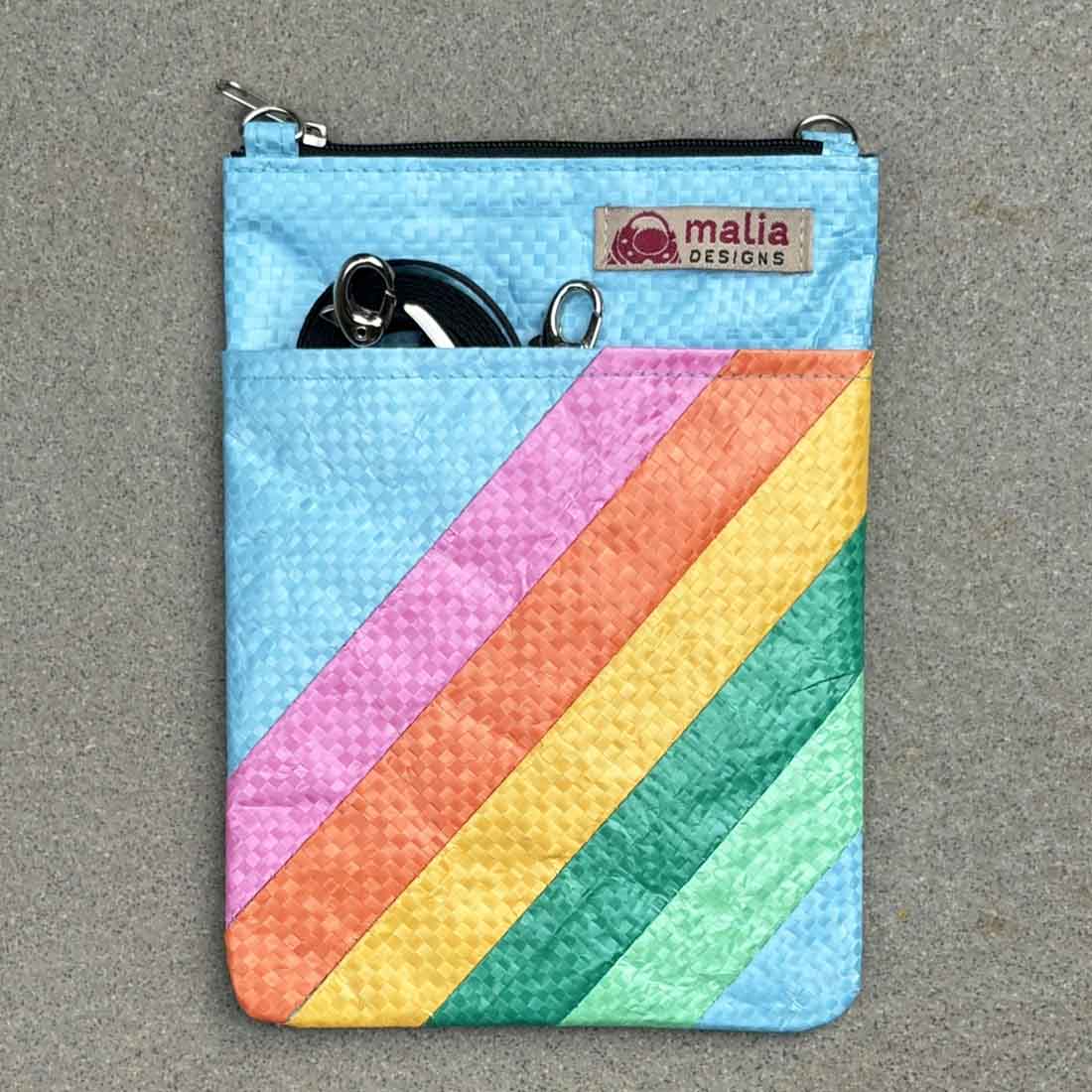 Mini Recycled Crossbody - Rainbow Stripes