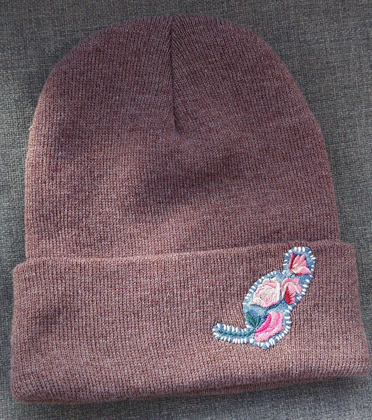 Denim Flowers Custom Embroidered Beanie by Rehab Threads, photo 2
