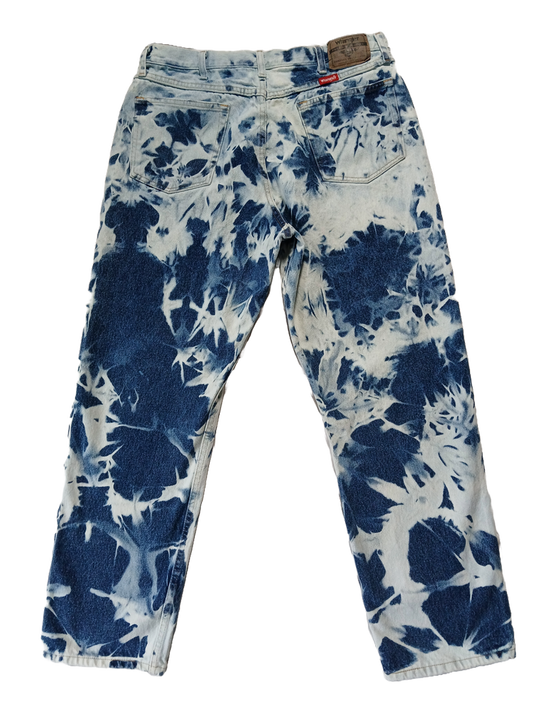 Upcycled Wrangler Bleached Denim Jeans
