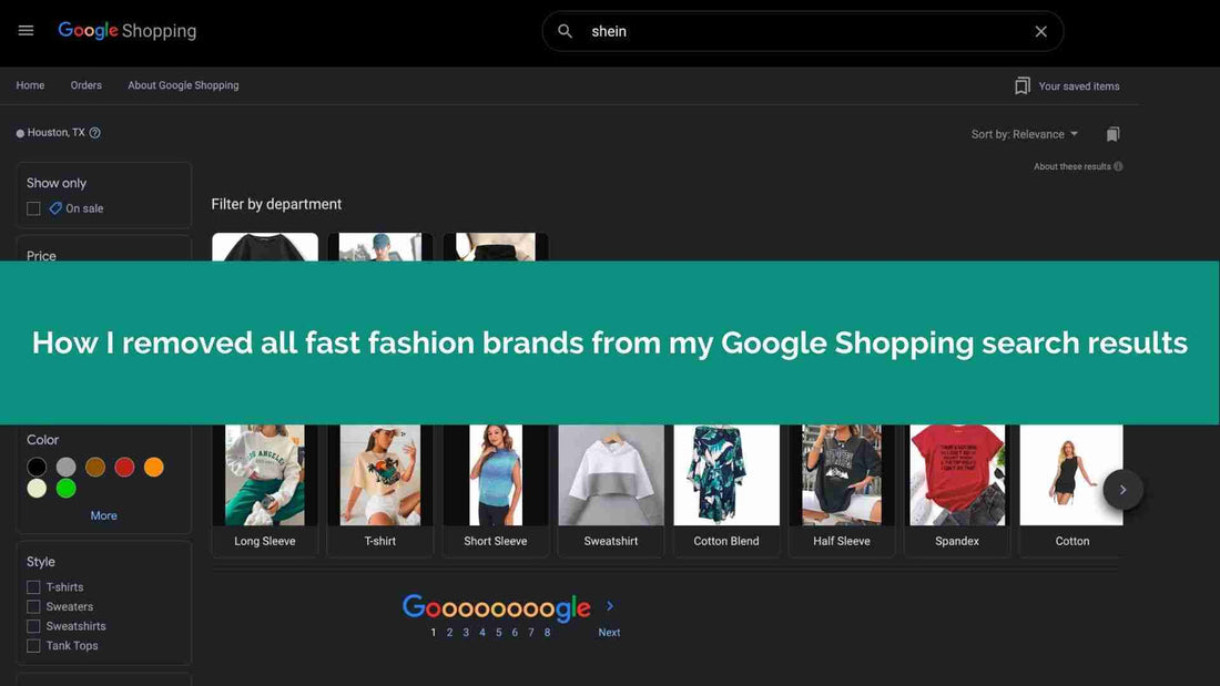 How to Block Fast Fashion Brands from Google Shopping Search Results