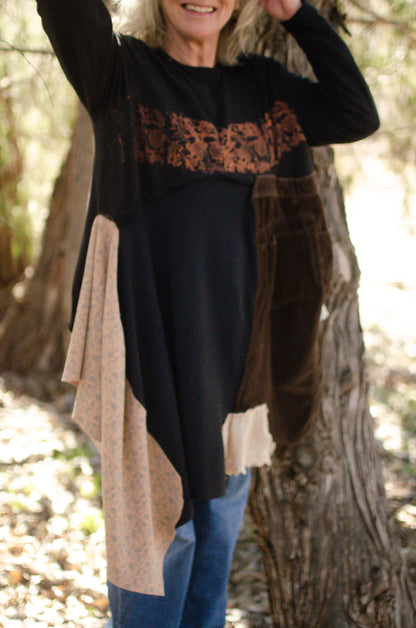 "Dancing in the Woods" Upcycled Tunic