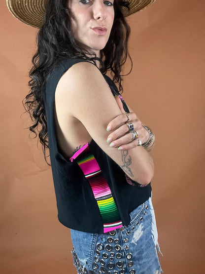 Nirvana Serape Stripe Crop Tank Top