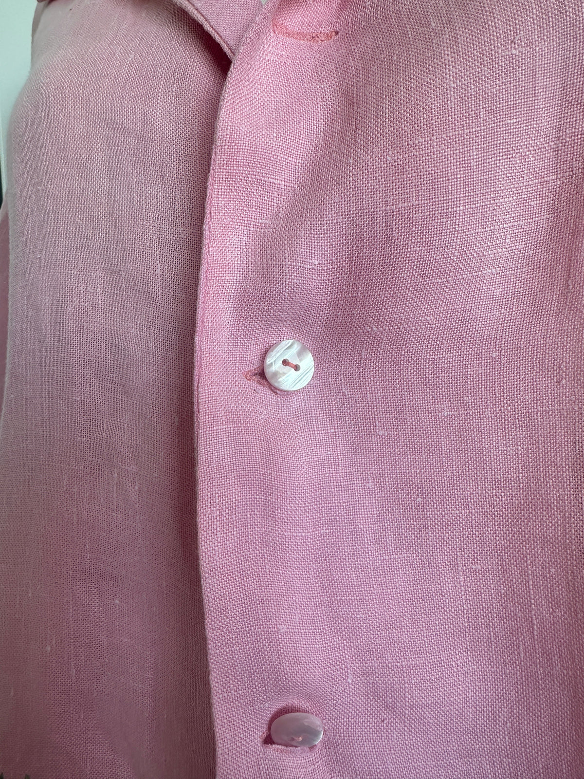 Pink Irish Linen Embroidered Cropped Top by Finding Doll, photo 11