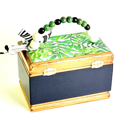 Tropical Palm Cigar Box Handbag