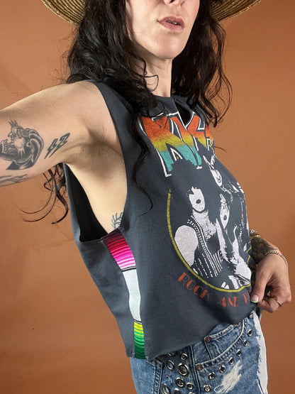 KISS Serape Stripe Crop Tank Top
