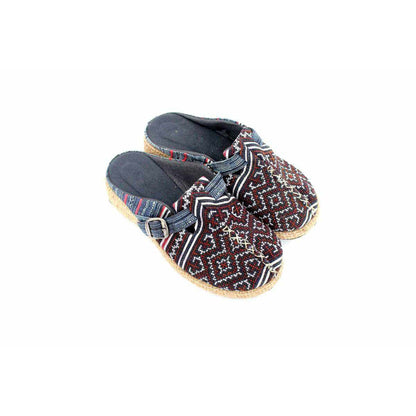 Vintage Hmong Textile Boho Upcycled Slip On Shoes - Thailand