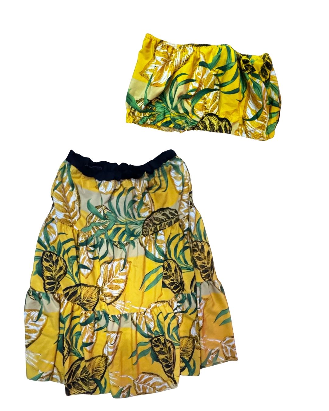 Upcycled Tropical Bandeau and Skirt Set by The Modern Alien, photo 2