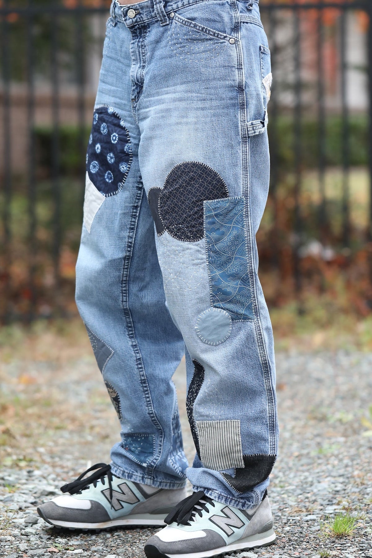 Back At You Sashiko Patchwork Levi's Jeans by Rehab Threads, photo 2