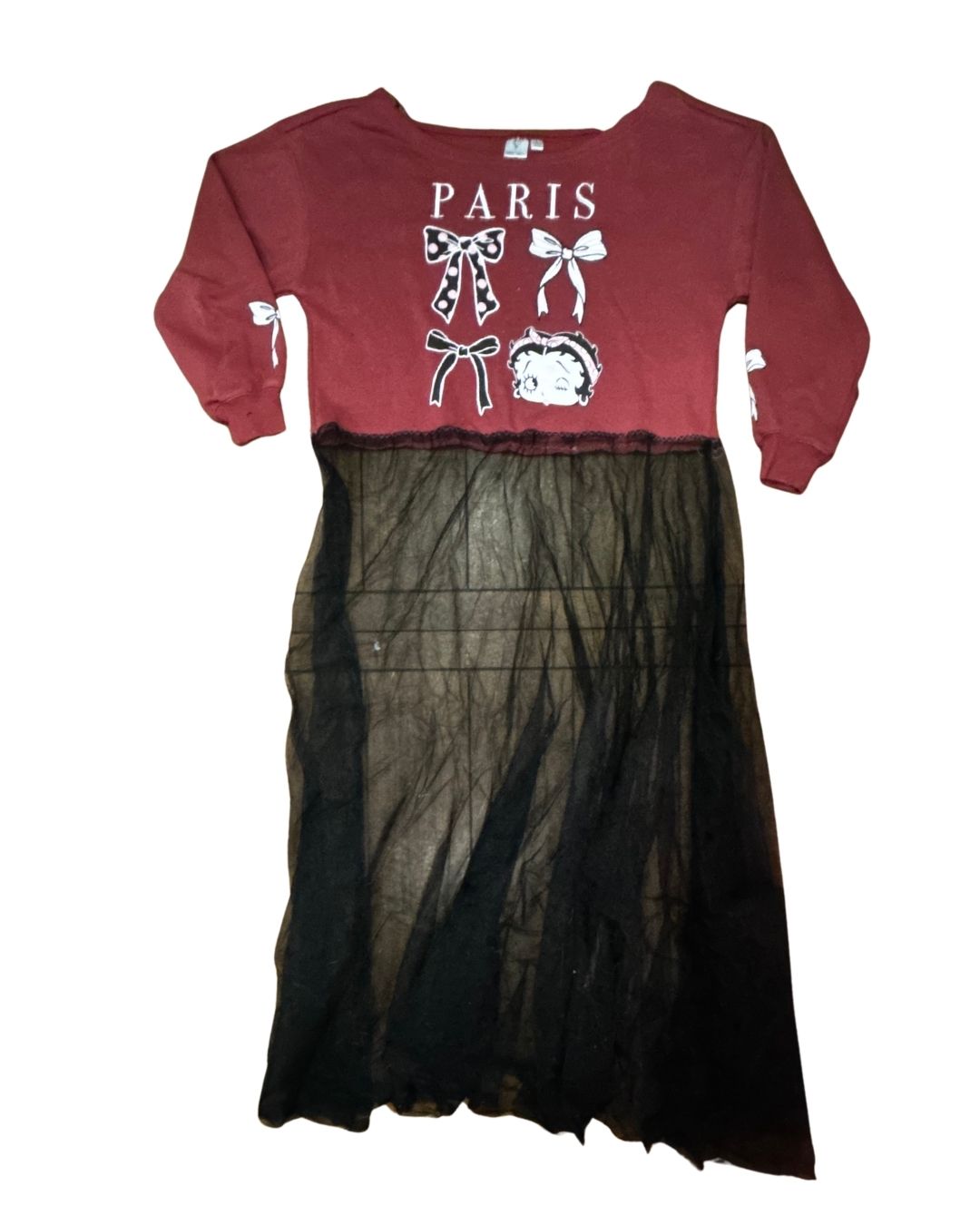 Betty in Paris Sheer Skirt Hoodie Dress by The Modern Alien, photo 4