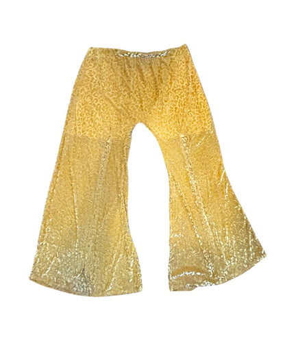 Upcycled Gold Shimmer Flare Pants by The Modern Alien, photo 4