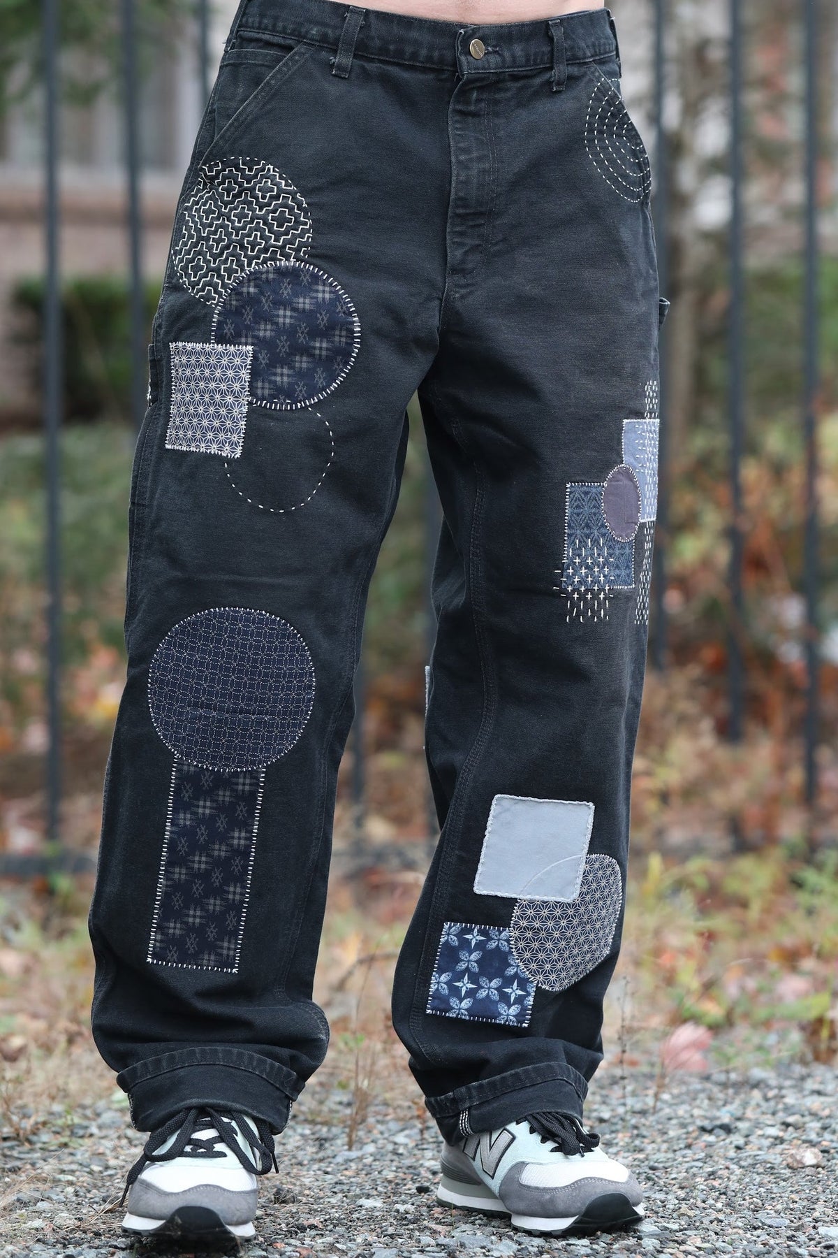 Sashiko Patchwork Carhartt Double Knee Pants by Rehab Threads, photo 3