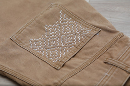 Topo Designs Canvas Jeans with Sashiko Accents by Rehab Threads, photo 7