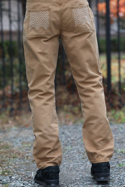 Topo Designs Canvas Jeans with Sashiko Accents by Rehab Threads, photo 3