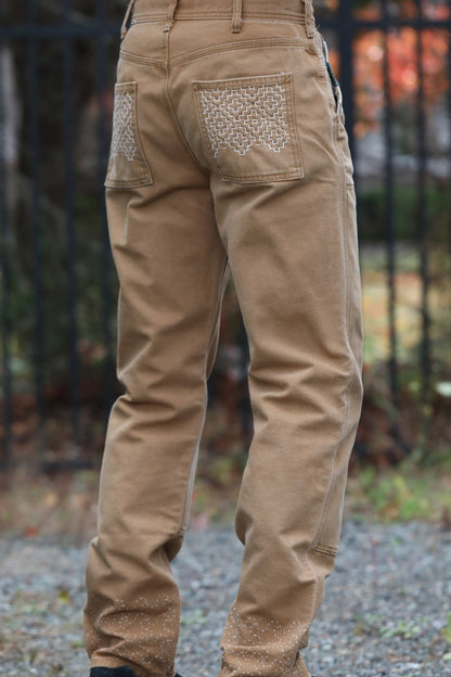 Topo Designs Canvas Jeans with Sashiko Accents by Rehab Threads, photo 4