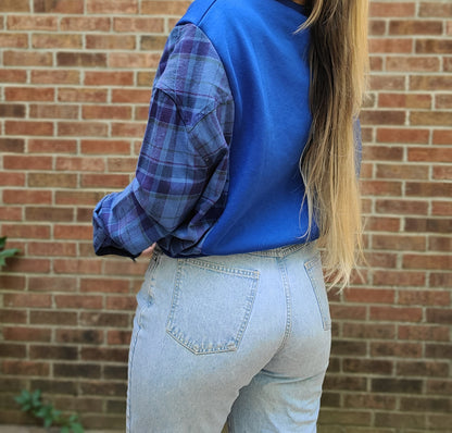Los Angeles California LA crewneck x flannel