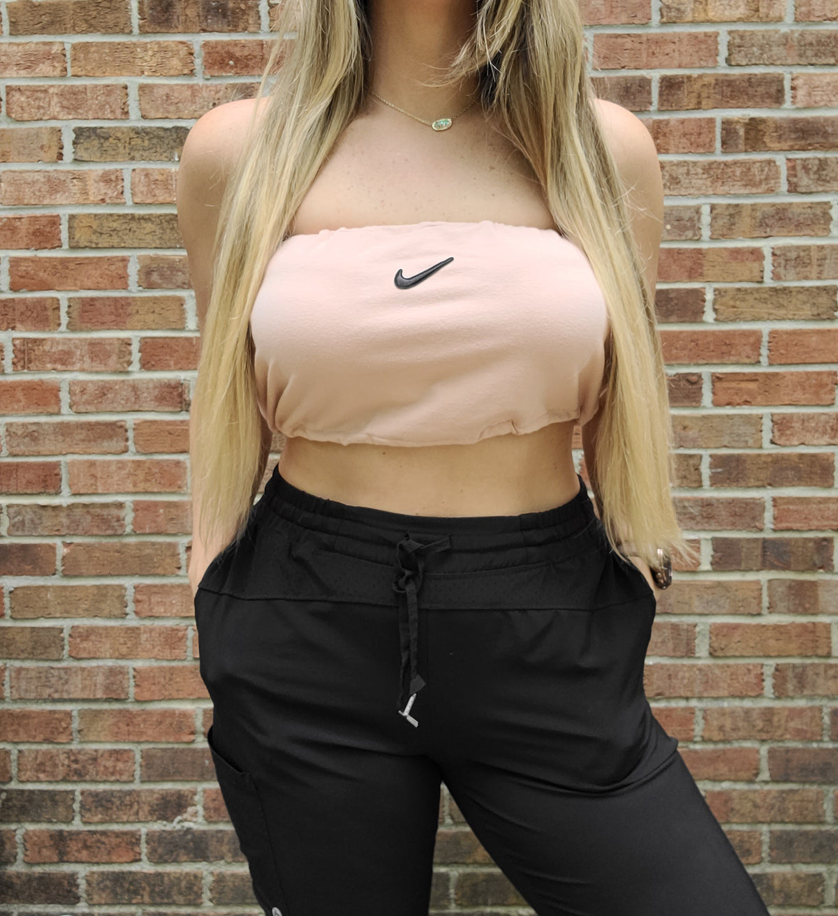 Reworked Adjustable Nike Bandeau Top