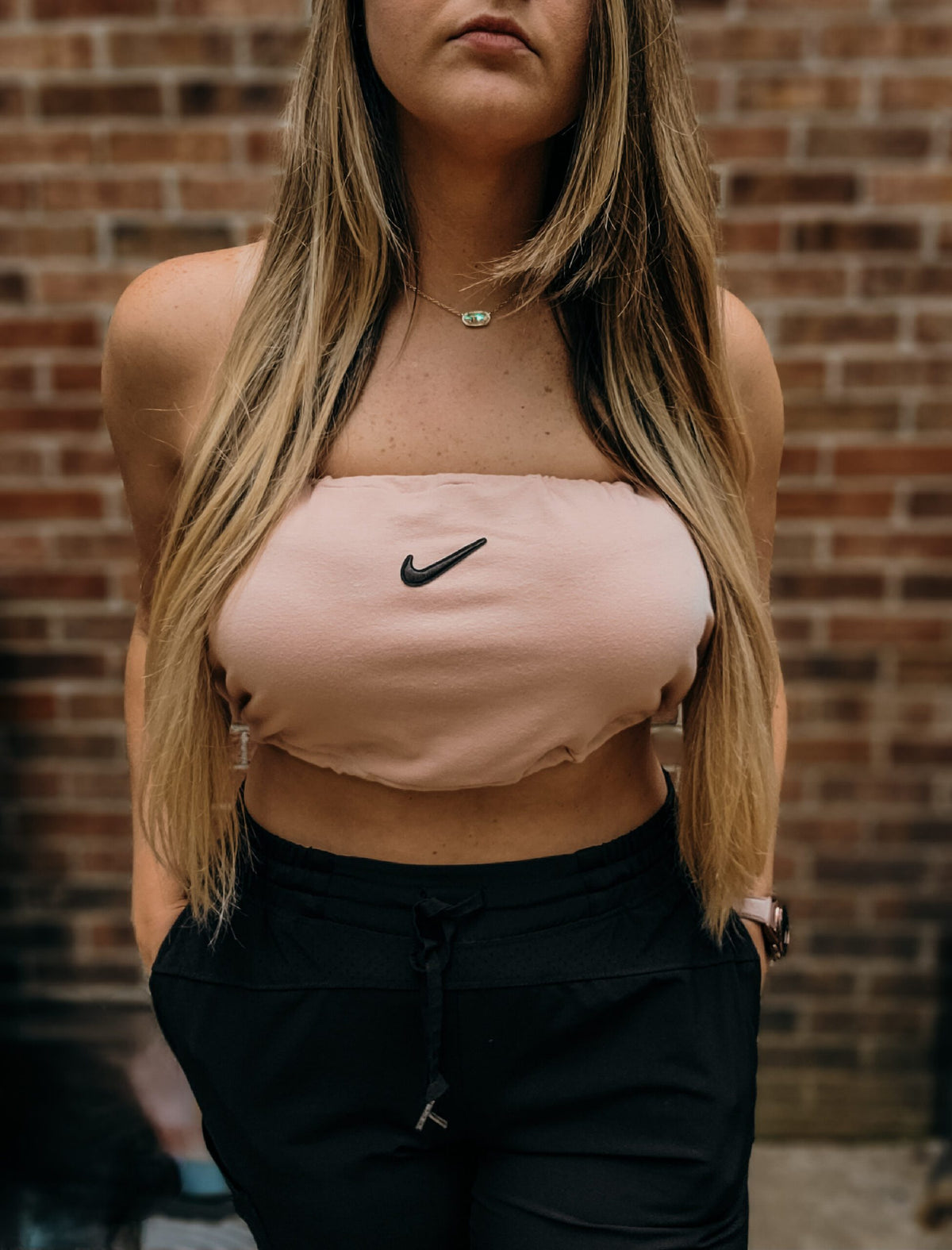 Reworked Adjustable Nike Bandeau Top