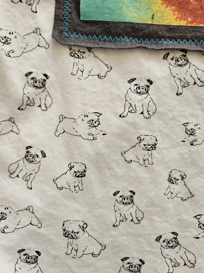 Pugs Pop Art Print men's upcycled shirt
