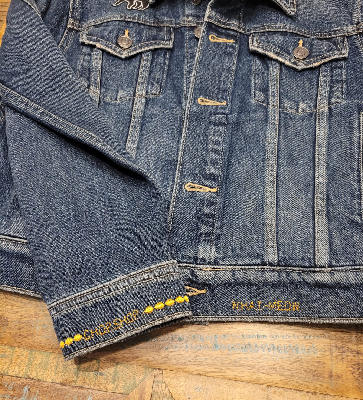 Samurai Warrior Cat Current Elliot Denim Jacket