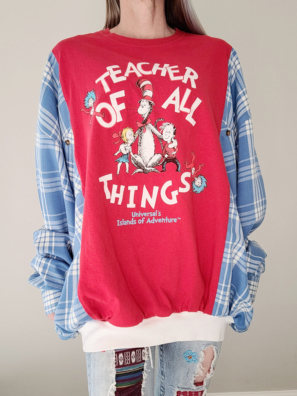 Cat in the Hat Plaid Longsleeve Shirt