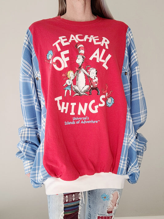 Cat in the Hat Plaid Longsleeve Shirt