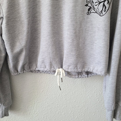 Floral Anatomical Heart Print Sweatshirt