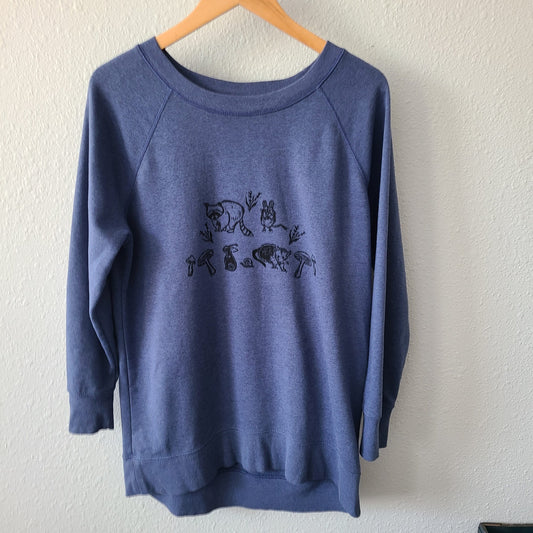 Woodland Creature Garden Party Print Sweatshirt