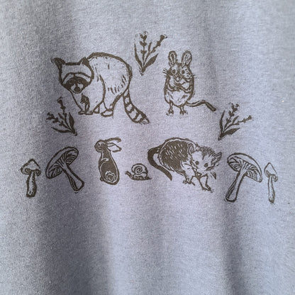 Woodland Creature Garden Party Print Sweatshirt