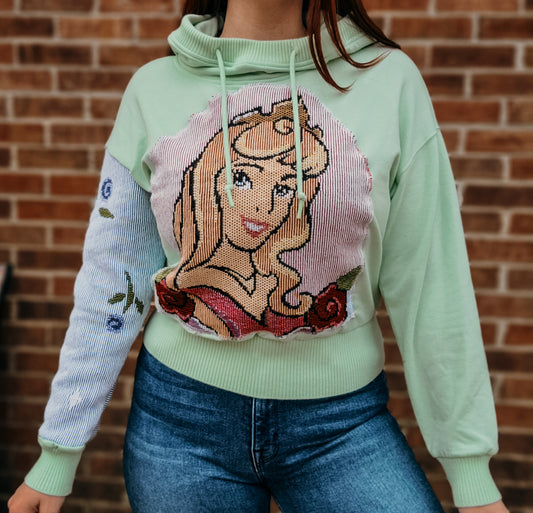 Disney princess embroidered hoodie.