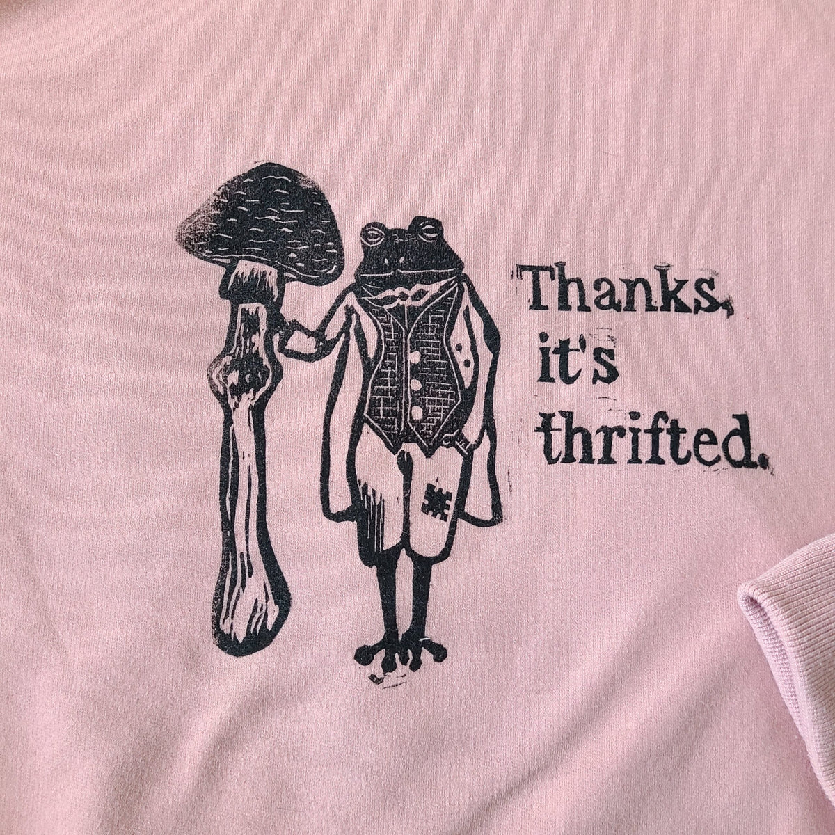 Thanks, It's Thrifted Dapper Toad Sweatshirt