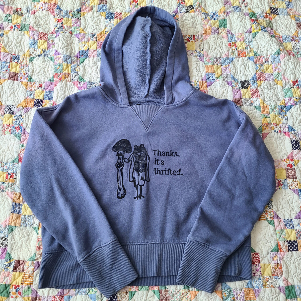 Thanks, It's Thrifted Dapper Toad Hoodie