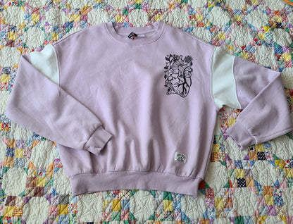 Anatomical Heart Sweatshirt in Lilac